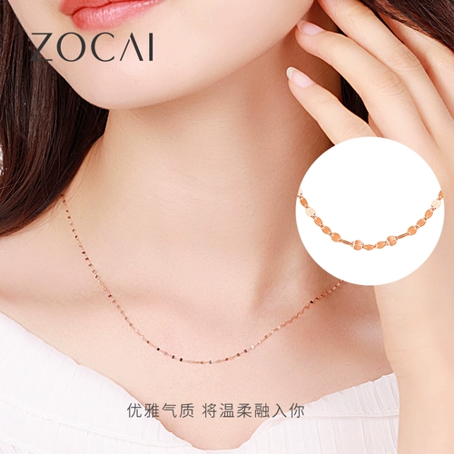 Ожерелье, подвеска, цепочка до ключиц, золото 750 пробы