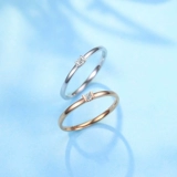 Золотое обручальное кольцо, ювелирное украшение, 18 карат, розовое золото, простой и элегантный дизайн