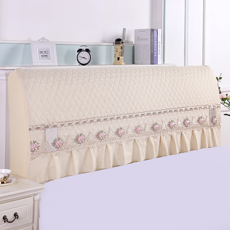 Bedside cover quilted bedside cover all-inclusive dust cover 1 5m1 8m bedside European soft bag simple modern protective cover