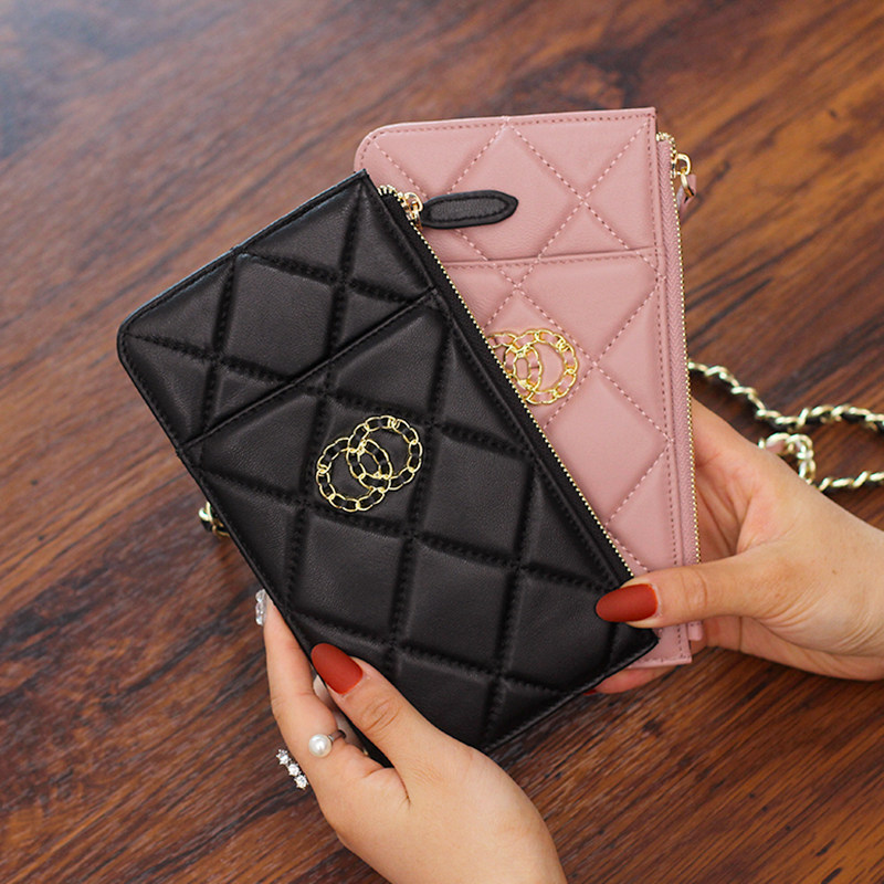 ChristyKathy women's bag wallet card bag mobile phone bag all-in-one bag multi-function messenger bag leather chain small bag