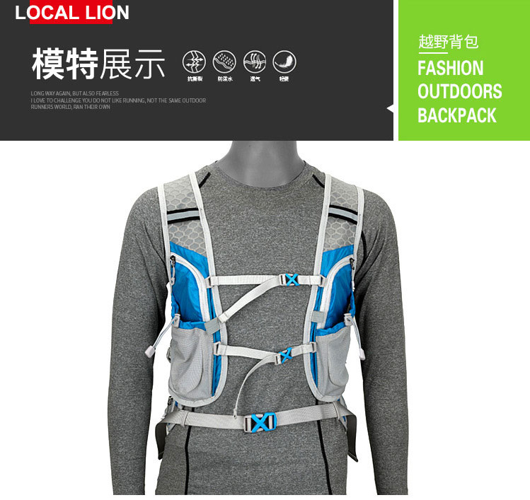 Ba lô off-road nam và nữ thể thao ngoài trời leo núi du lịch gần phù hợp túi nước siêu nhẹ đi xe ba lô regods balo