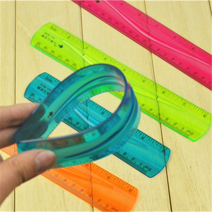 Small fish safety soft ruler ruler scale ruler Children's safety ruler Primary school students prizes gifts Creative stationery