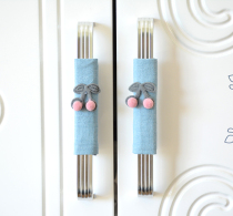 Cloth cabinet door gloves armrest drawer pull gloves thick protection children anti-collision anti-bump cabinet cartoon