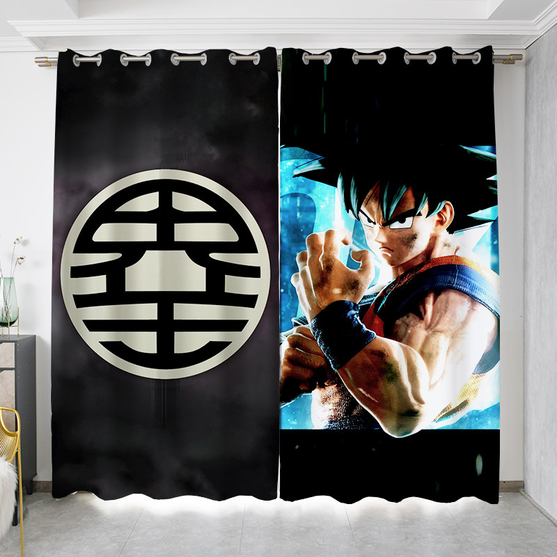 Custom Long Cord Coarse Hemp Seven Dragon Beads American Window Fabric Bedroom Living Room Balcony Hook Dorm Room Full Shading Perforated Curtain