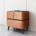 Tủ tivi Bắc Âu veneer gỗ cứng cường lực kính đen bàn cà phê ngăn kéo đồ nội thất phòng khách căn hộ nhỏ - Bộ đồ nội thất ghế thông minh Bộ đồ nội thất