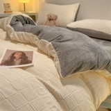 Комплект, демисезонный двусторонний пододеяльник, коралловая простыня, 4 предмета, коллекция 2023, увеличенная толщина, 3 предмета