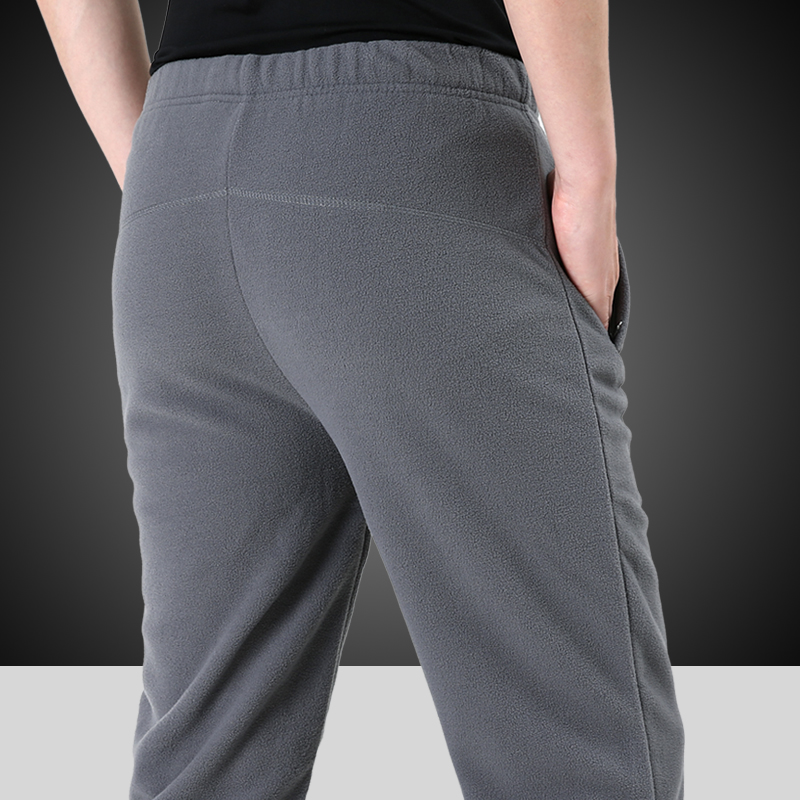 Fleece pants men's outdoor fleece men's long pants small leg sweat pants Autumn and winter warm double-sided fleece thick sweatpants