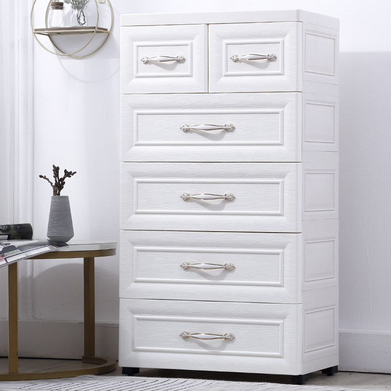 Storage cabinet Children's wardrobe Baby plastic cupboards Baby containing cabinet Drawer Easy multilayer finishing five-story cabinet