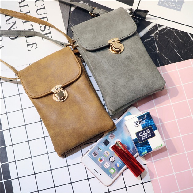 2017 mới Messenger túi lzzang Harajuku túi điện thoại di động túi xách mini túi retro điện thoại di động túi ví túi da đeo chéo