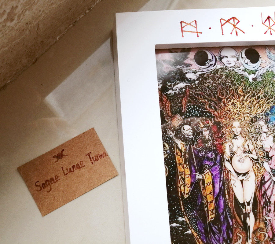 (Customized) March Goddess photo frame-moon goddess Triple three-phase goddess Mother god-swing piece home hanging ornament