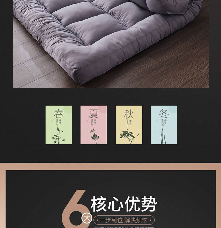 Nệm Tatami dày 10cm có thể gập đôi đơn 1.5 1.8m giường bọ cạp sinh viên ký túc xá chăn mền đệm foam