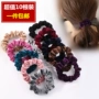 10 vòng tóc flannel Hàn Quốc đơn giản đen dày tóc dây cao đầu đàn hồi hoa đầu kẹp tóc băng tóc - Phụ kiện tóc dây buộc tóc lò xo