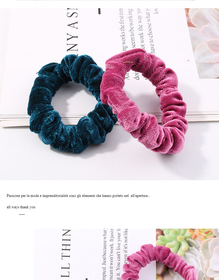 10 vòng tóc flannel Hàn Quốc đơn giản đen dày tóc dây cao đầu đàn hồi hoa đầu kẹp tóc băng tóc - Phụ kiện tóc đồ cột tóc scrunchies