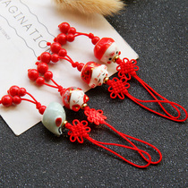 Mobile phone pendant Mens and womens mobile phone chain Personality creative pendant Chinese style cute mouse pendant key U disk lanyard