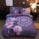 Dày bông chải denim giường bông vải quilt đúp đơn giản không khí 1,5m giường 1.8m - Bộ đồ giường bốn mảnh bộ drap giường 1m6