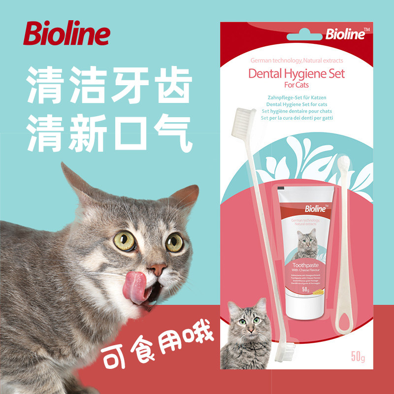 Edible cat toothbrush toothpaste set teeth cleaning products except for odor cat special pet brush toothbrush artifacts small