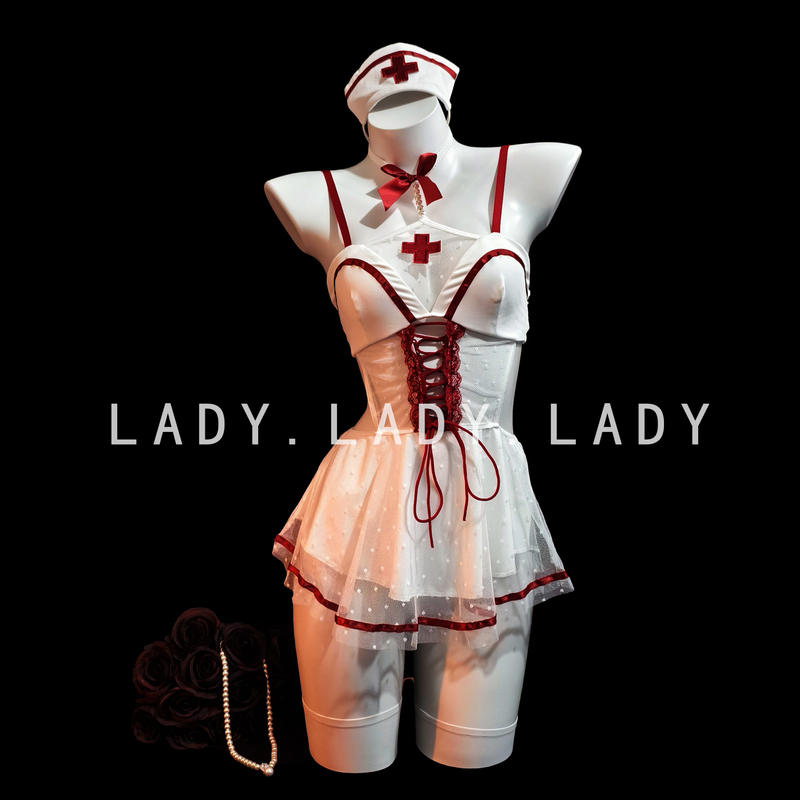 Lady Nurse Sexy Uniform Set Nurse Costume Cosplay Role Play Doctor Lingerie Pure Desire Temptation Fun