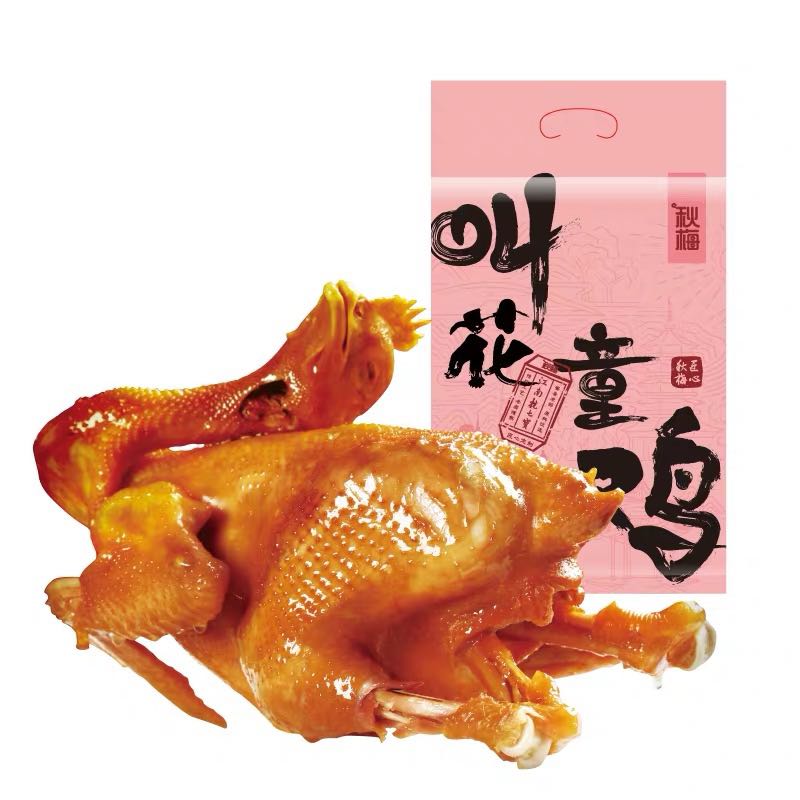 Hangzhou special production Qiumei food called flower chicken 335 grams bag bag ready to eat