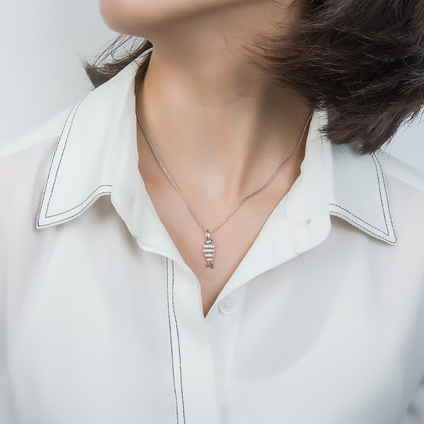 Silverage 银时代 纯银鱼小骨项链 天猫优惠券折后￥139包邮（￥169-30）