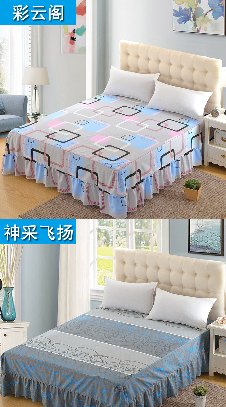 Bộ đồ giường bằng vải cotton đơn bộ đồ trải giường bằng vải trải giường ga giường viền ren
