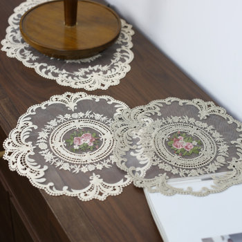 Flower chasing lace pad romantic french placemat coaster