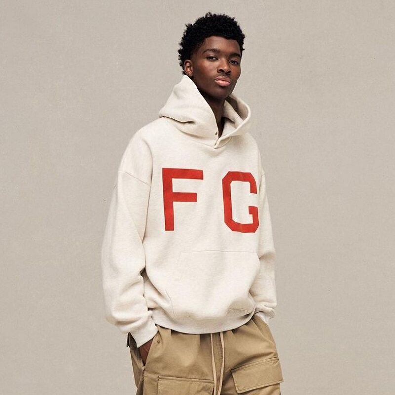 FEAR OF GOD main line 7TH rich flocking FG letters high street style couple models tide brand INS