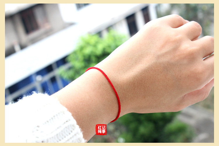 Năm sinh dây đeo tay đỏ nữ 1MM rất tinh xảo dây thừng chân dây tay làm vòng chân trang sức thời trang - Vòng chân lắc chân đẹp độc