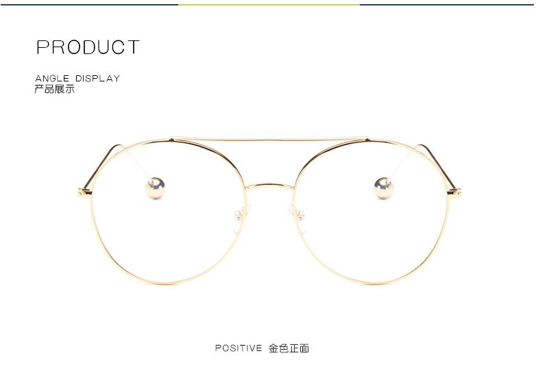Khung tròn nữ retro có thể được trang bị ống kính cận thị dây vàng khung mắt thủy triều phiên bản Hàn Quốc cá tính mặt to bằng thép bóng mặt sửa chữa kính mát nam