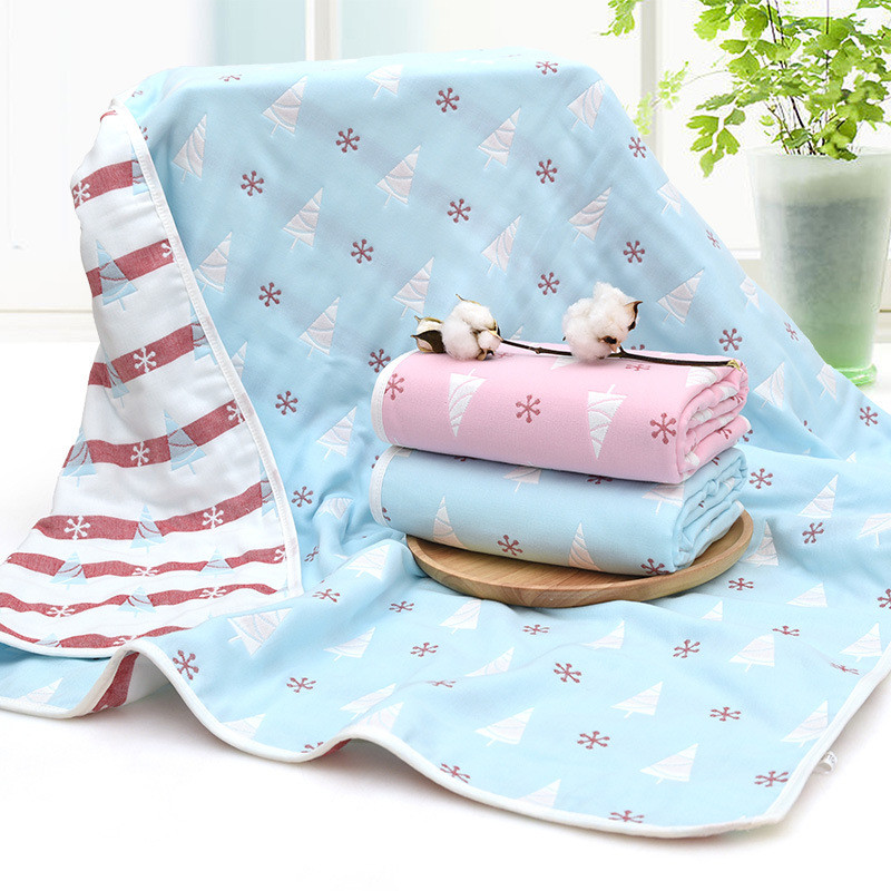 Spring Autumn Winter Pure Cotton Newborn Baby Gauze Bath Towels Bag Quilted By Six 6 Floors Full Cotton Cover Blanket Thickened Air Conditioning Quilt