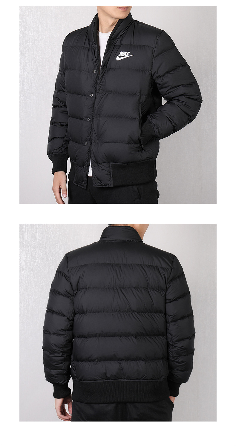 Nike Nike down jacket nam 2018 mẫu mùa thu và mùa đông nhẹ ấm áo trùm đầu cotton quần áo thể thao áo khoác ngắn 320