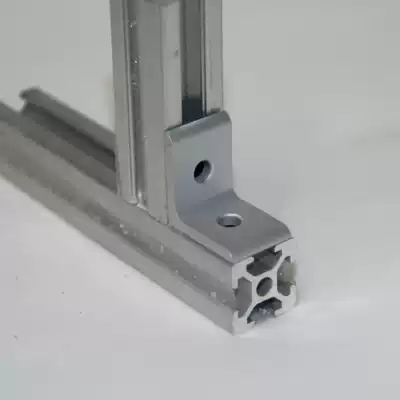 Spot industrial aluminum extrusion material 20 right angle parts 2020 vertical connection parts 2 holes vertical connection angle aluminum