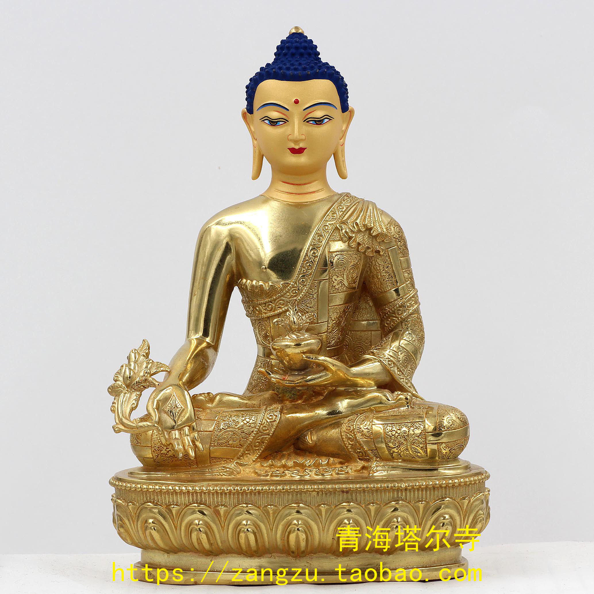 Pharmacist Buddha statues high (16 5 cm) The Qinghai Tal Temple is manufactured as a law auspicious