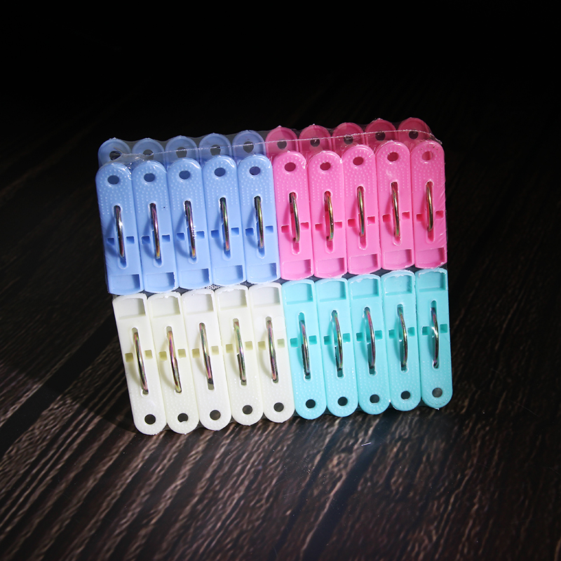 40 colorful plastic small clips sun-coated windproof clothes-clothes-clothes-clothes-clamping clothes-pants stainless steel natural bamboo