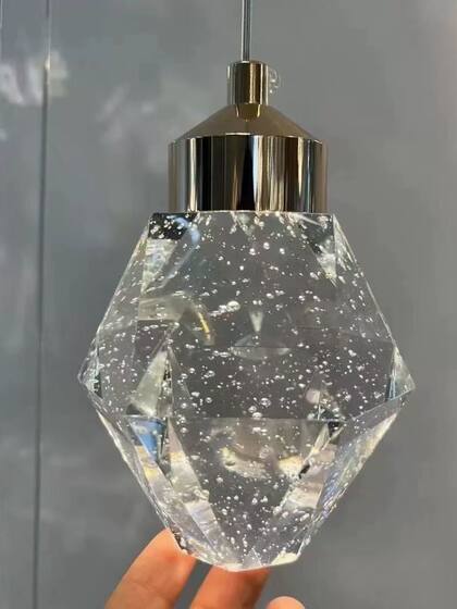 Light Luxury and High-End Bedroom Bedside Meteorite Crystal Chandelier, Creative Entrance Hallway, Staircase Long Chandelier