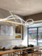 Minimalist living room bar long dining table DIY silicone chandelier creative musical note art winding 360-degree line lighting