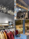 Fashionable Dining Room Ceiling Lamp, Creative and Unique Bar Counter Leaf-Shaped Stainless Steel Clothing Store Pendant Lamp, Post-Modern Wall Lamp