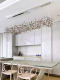 Fashionable Dining Room Ceiling Lamp, Creative and Unique Bar Counter Leaf-Shaped Stainless Steel Clothing Store Pendant Lamp, Post-Modern Wall Lamp
