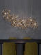 Fashionable Dining Room Ceiling Lamp, Creative and Unique Bar Counter Leaf-Shaped Stainless Steel Clothing Store Pendant Lamp, Post-Modern Wall Lamp