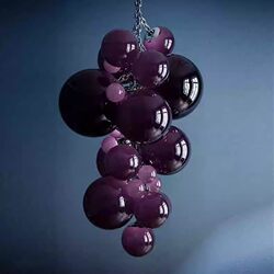 Italian Grape-Themed Restaurant Grape Chandelier Suspended in the Stairwell Designer Club Glass Lighting Fixtures