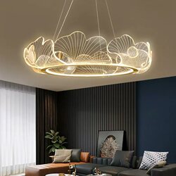 Restaurant Straw Hat Pendant Light Nordic Creative Lotus Leaf Design Bar Lamp Modern Minimalist Butterfly Bedroom Dining Table Dining Room Lamp