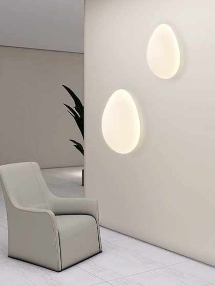 Full-Spectrum Eye-Protecting Pebble Wall Lamp, Cream-Style Living Room Background Wall Lamp, Bedroom Bedside Art Lamp, Zhongshan Lighting Fixtures