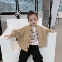 QUEEN male and female boy foreign-style cotton and linen bat sleeve jacket children loose Han fan jacket 849