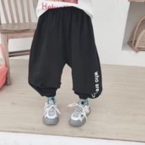 Giant comfortable custom childrens kindergarten sports trousers boys and girls letter print casual bloomers 664