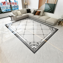 Light luxury guest Restaurant Corridor Corridor parquet floor tiles Hall carpet puzzle All-body marble tile Floor tiles