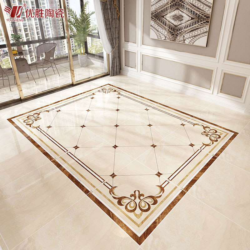 Simple Au Style Corridor Dining Room Dining Room 800 Parquet Floor Tiles Imitation Water Knife Through Body Marble Carpet Tile Floor Tiles