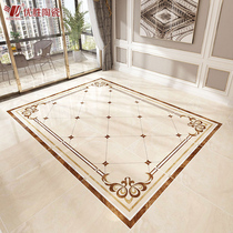 Simple European corridor Dining room Living room 800 parquet floor tiles Imitation waterjet whole body marble carpet tile floor tiles