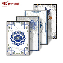 Custom entrance entrance door Living room Dining hall Corridor Aisle Hall Parquet floor tiles Imitation waterjet carpet flower tiles