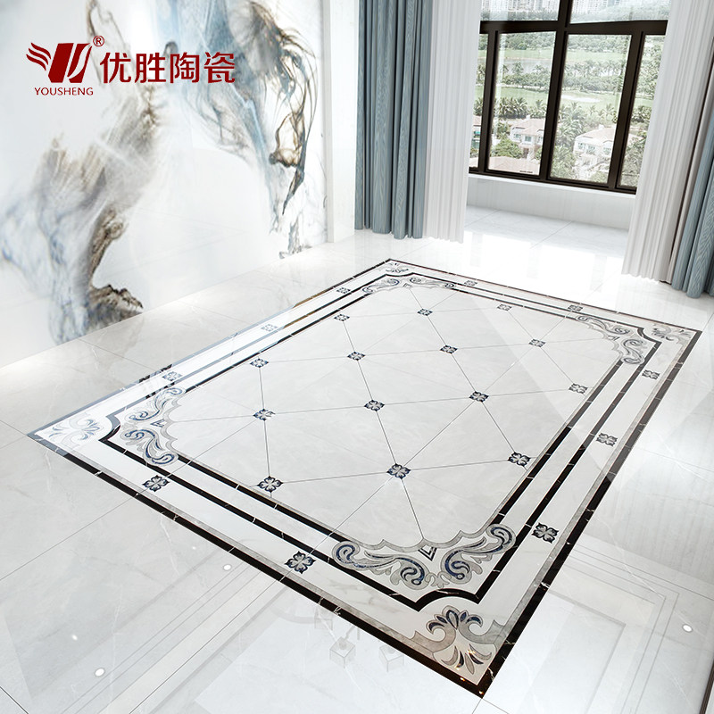Guangdong Foshan Imitation Water Knife Anti-Slip Wear Body Marble Tile Hall Dining Room 800 Room 800 Parquet Floor Brick