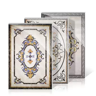 Floor tiles Living room 800X800 microcrystalline tiles Parquet European-style dining room carpet tiles Entrance parquet floor tiles