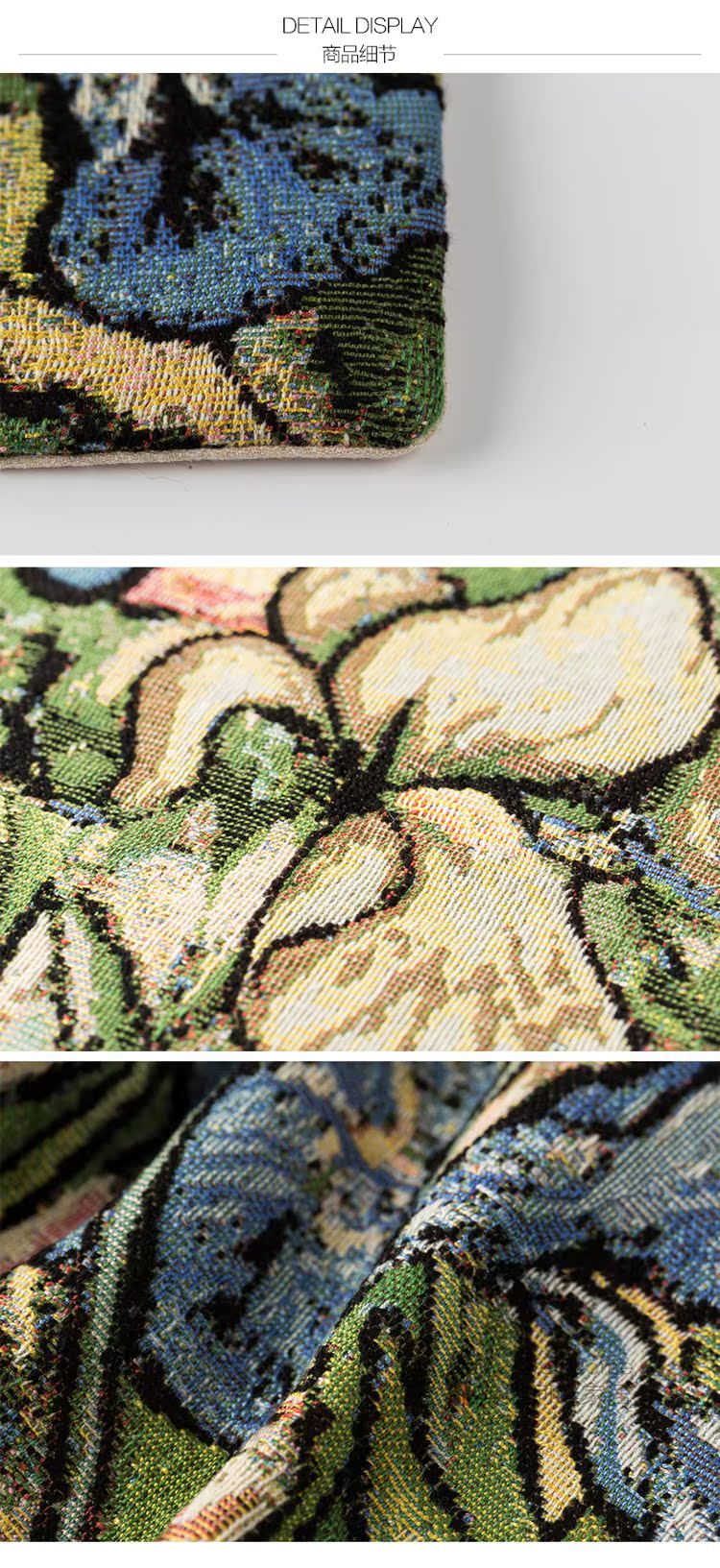 Bỉ nhập khẩu GK-ART jacquard dệt tấm thảm thảm vẽ tay tên Iris Van Gogh sơn dầu tấm thảm - Tapestry 	thảm treo tường hình biển
